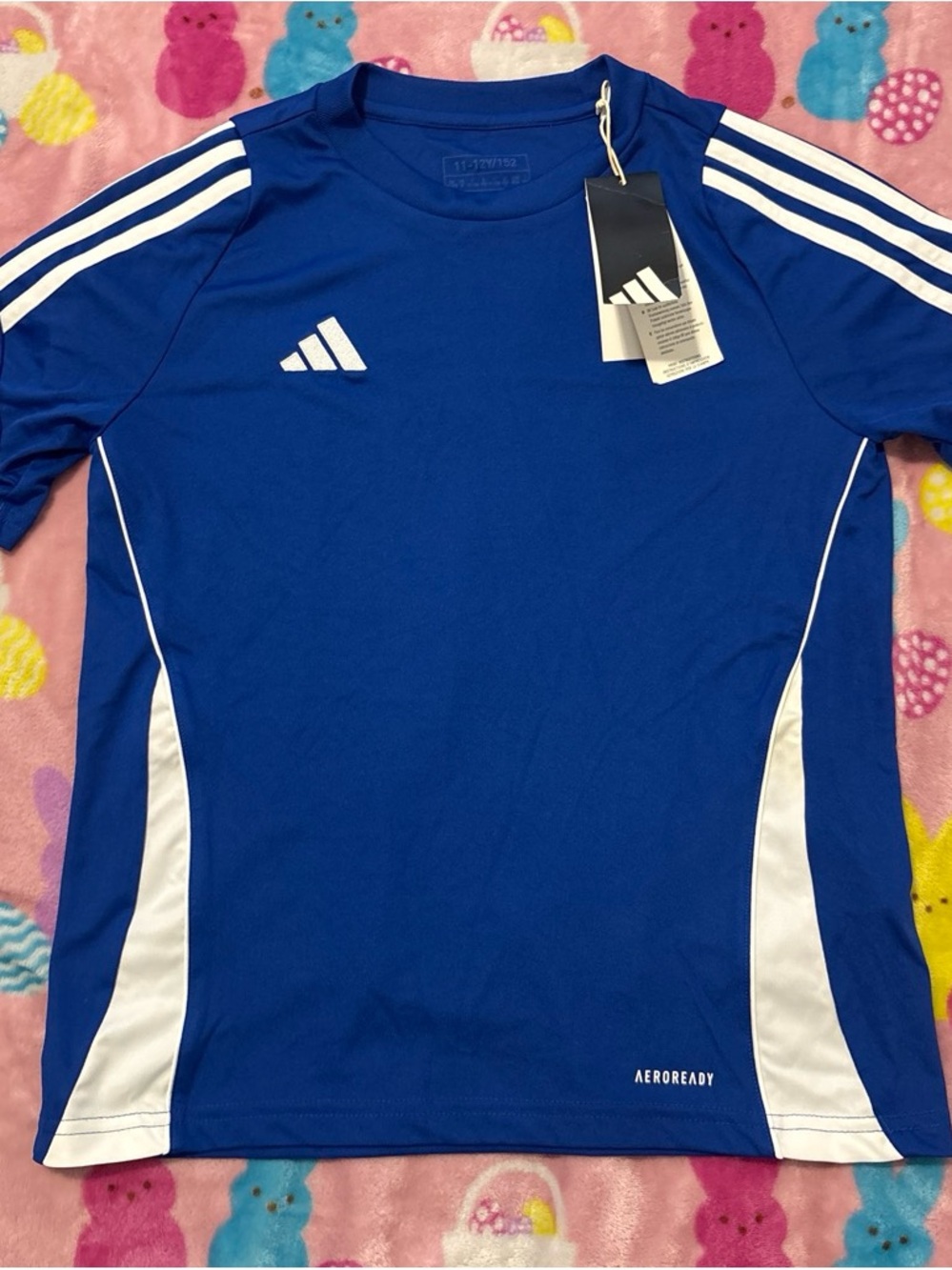 adidas Royal Blue & White AEROREADY Kids' Training Tee